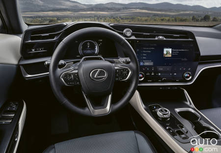 2023 Lexus RZ, steering wheel, dashboard